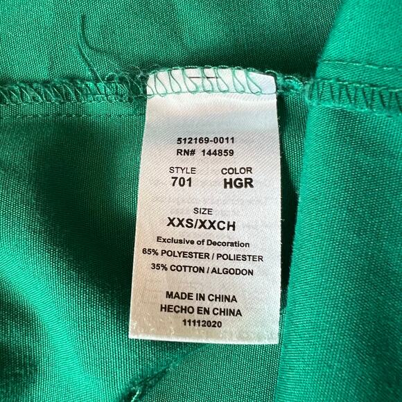 Adar Green Scrub Pants, XXS - Picture 4 of 4